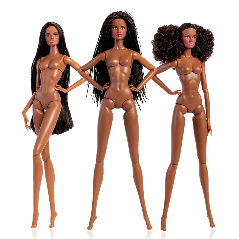 

Европейская мода 1/6 32 см BJD кукла Черное тело Светлые волосы Белая кожа Повседневный наряд Вечеринка Милое платье Девушки DIY Игрушки Birthda