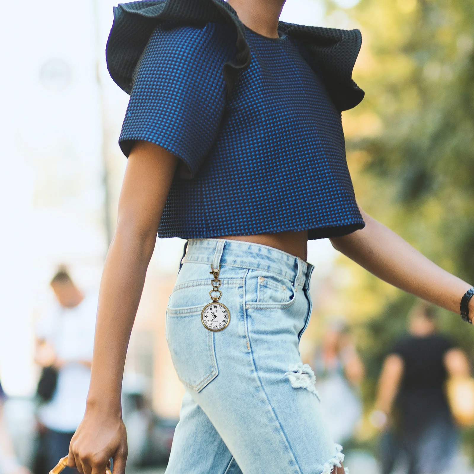 

1pc Chest Nursing Lightweight Fashionable Nurses Watch Safe Material Design For Women Nurse Fob Timepiece Hanging Watch