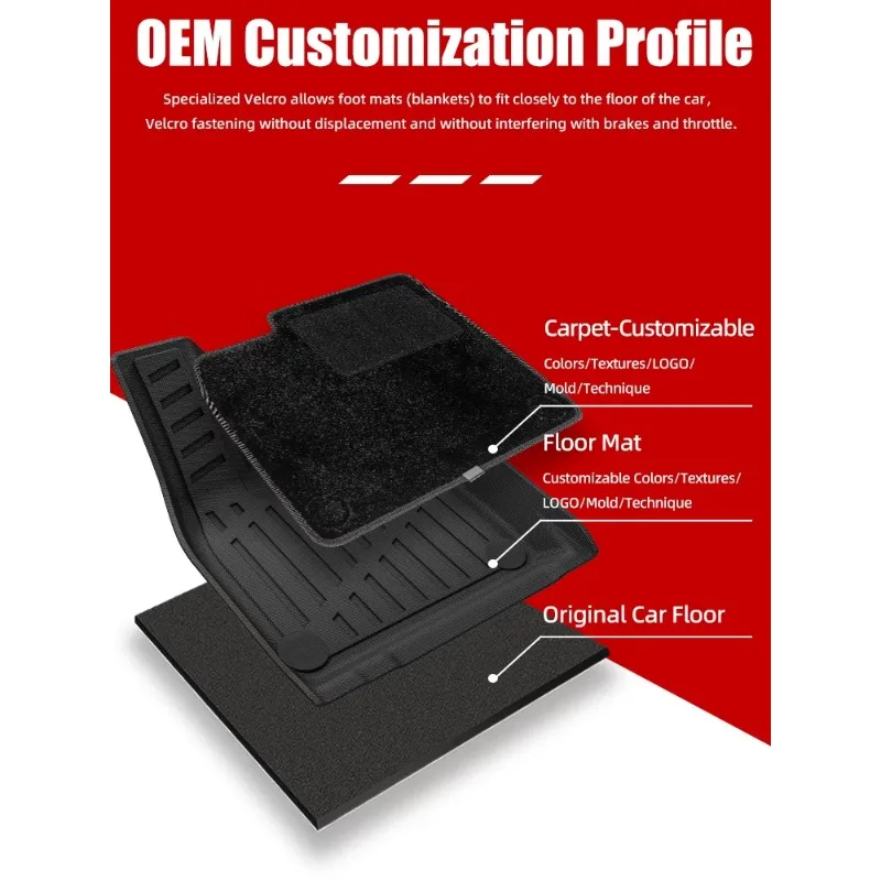 Exact Fit Floor Mats For Toyota Tacoma 2016-2023 Tailored Custom Car Mats Complete Set All-Weather Front & Rear Liners 3PCS