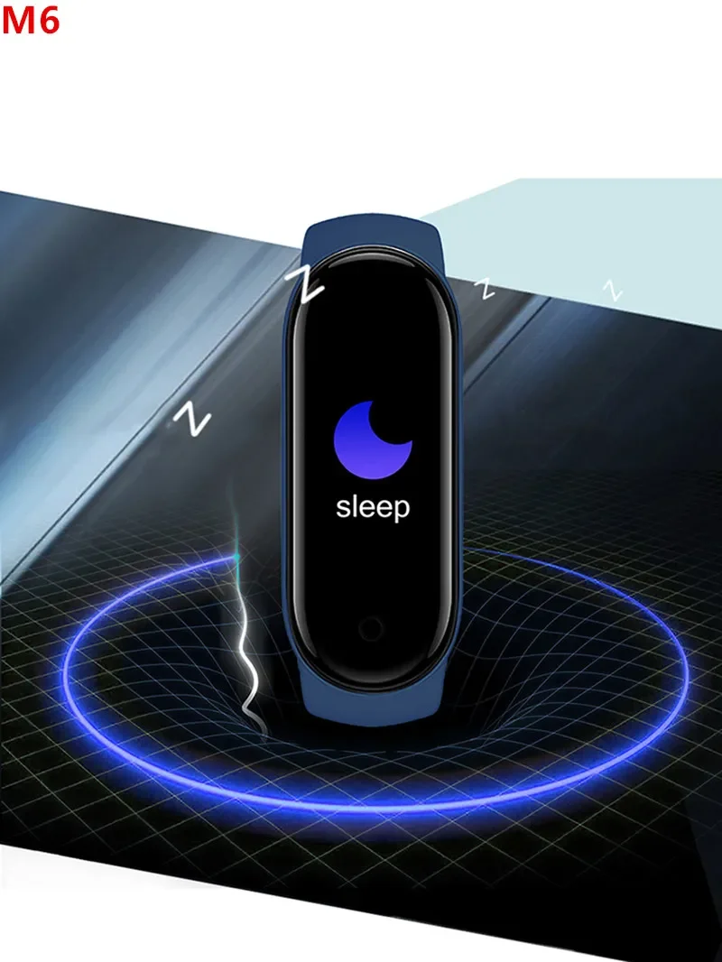 M6 Smartwatch معدل ضربات القلب مراقبة ضغط الدم ساعة ذكية الرجال النساء جهاز تعقب للياقة البدنية ساعة مقاوم للماء الرياضة الذكية معصمه