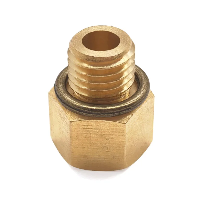 For Car M12X1.5 To 1/8NPT YouTube Adapter Brass Through Connector Conversion Screw with Washer Universal 5 Pack