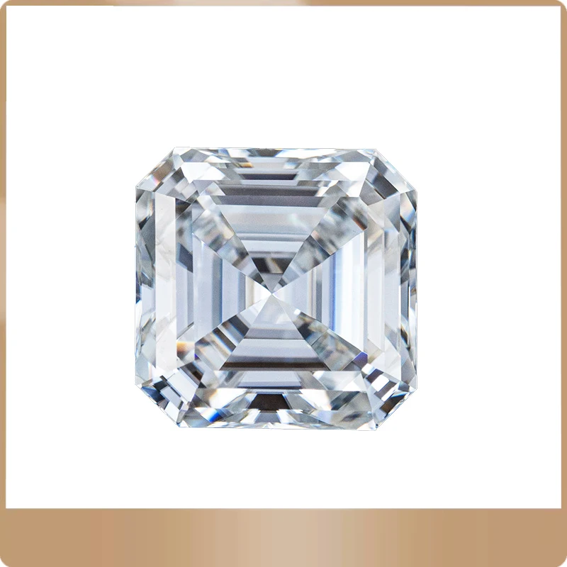 

Муассанит Камень Asscher Cut Top D Цвет VVS1 Усовершенствованные ювелирные кольца Материал сережек Пройти тестер бриллиантов с сертификатом GRA