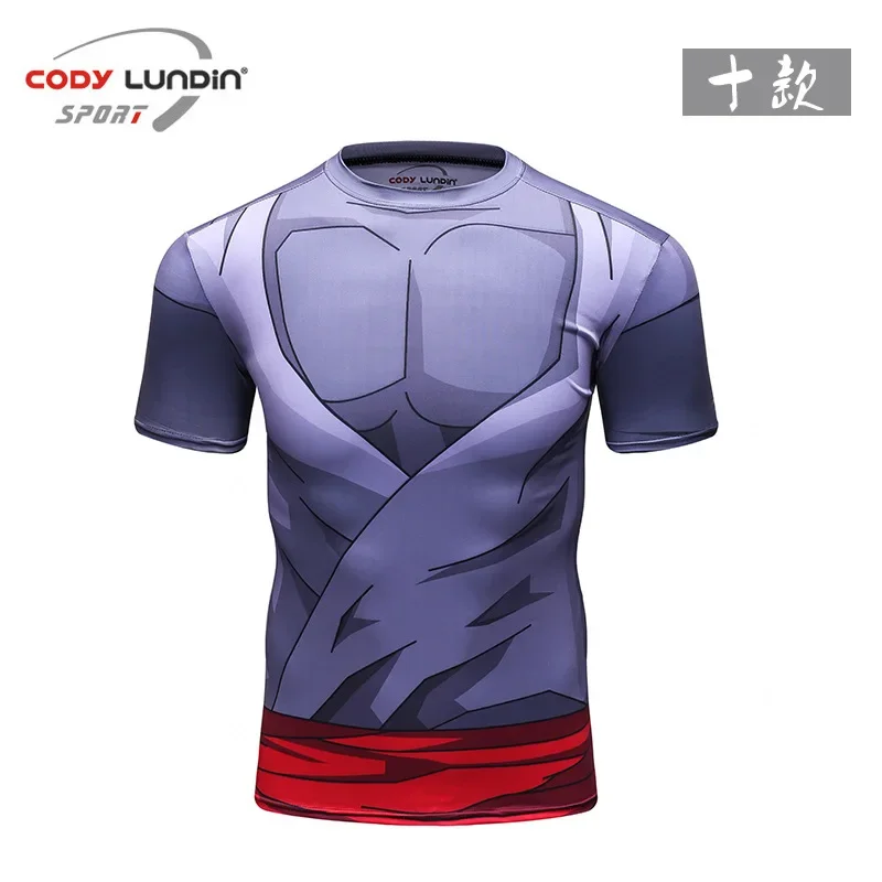 Dragon Ball Men T Shirt Homme Compression Costume Vegeta Tshirt Son Goku T-shirts Rashguard Fitness Gym Sportwear Top Tees