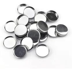 20pcs Empty Round Metal Tin Palette Pans Mini Cosmetic Eyeshadow Pans for Magnetic Makeup Palette 20mm 26mm Diameter Cosmetic