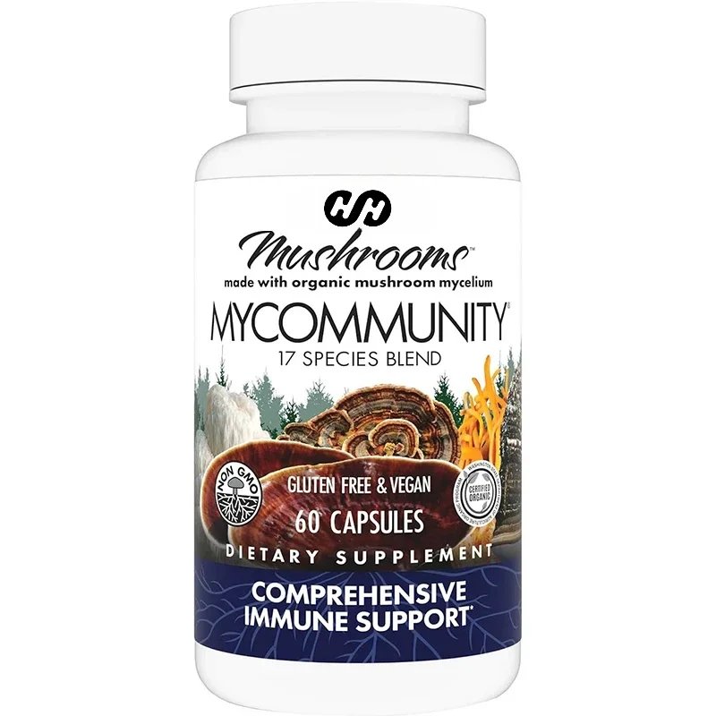 

Капсулы MyCommunity-Контейнеры с травами, такие как Lion Mane и Ganoderma Lucidum.Chaga,Cordyceps Sinensis,fire Tail, иc-60 капсул