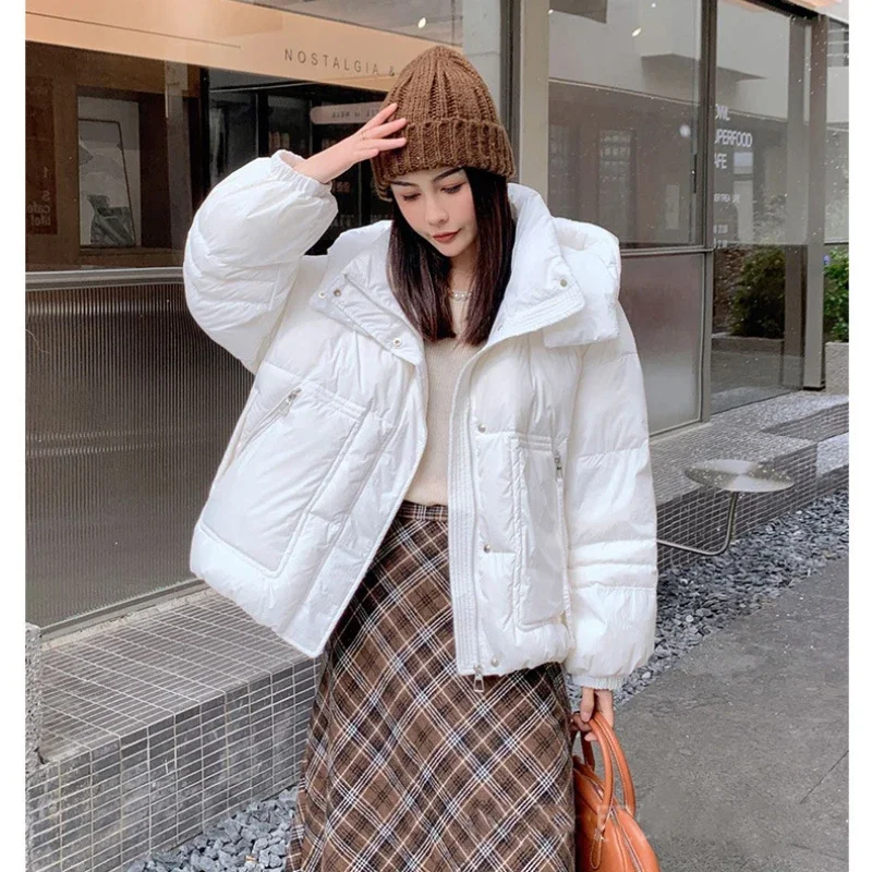 Women's Winter Down Jacket New White Duck Down Korean Version of The Casual Loose Version of The Bread Down Jacket Thin Coat