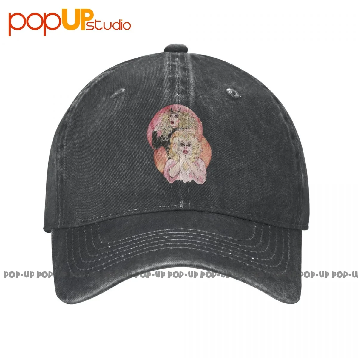 Trixie Mattel & Katya Zamo Rupaul'S Drag Race Washed Denim Baseball Cap Trucker Hats Trend Adjustable