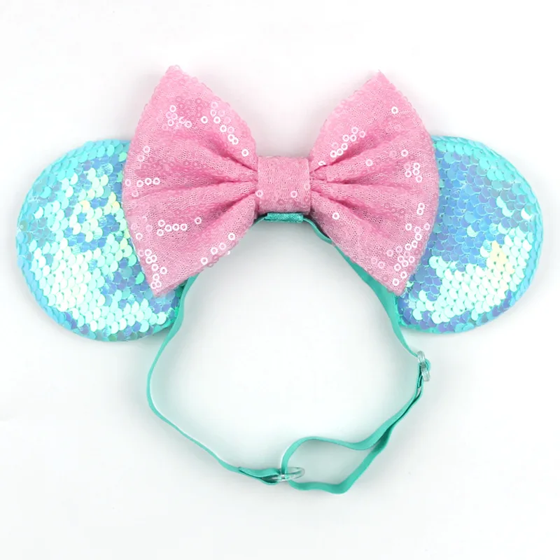 Mickey fish scales, sequins, bows, Mickey ears, headbands, headbands, children\'s amusement park headbands