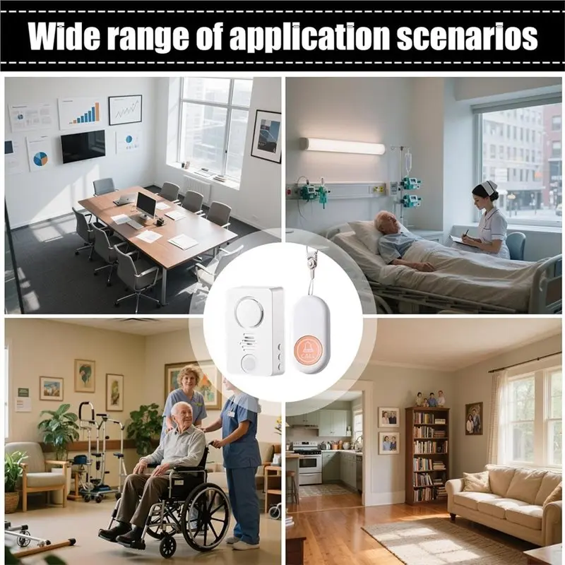 【NEWLY】Smart Wireless Bed Alarm Alert Bell, Rechargeable Caregiver Monitoring Device For Kids Seniors, Nighttime Bedwetting Dete