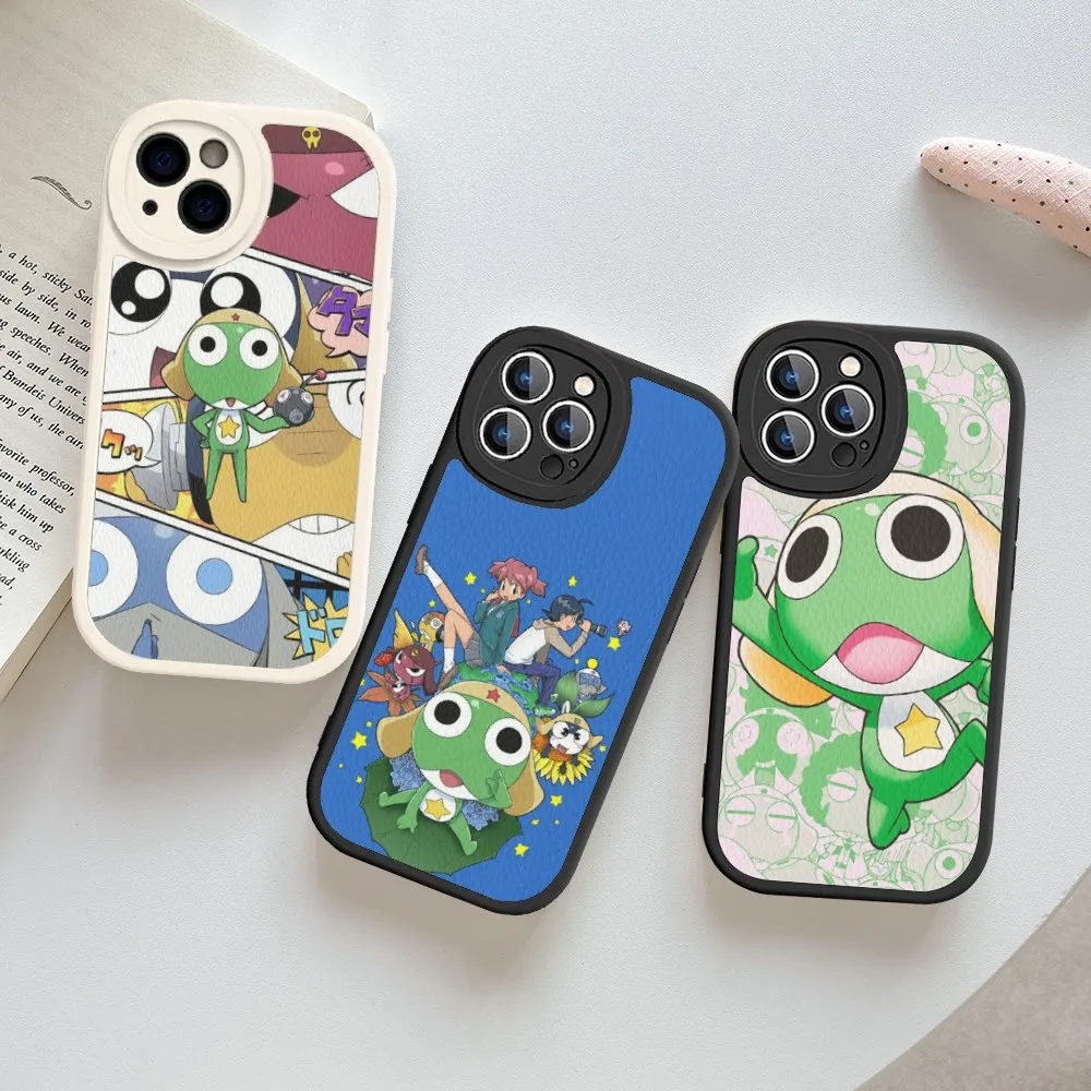 Cartoon Keroro Gunsou Frog Phone Case Hard Leather For iPhone 14 13 12 Mini 11 14 Pro Max Xs X Xr 7 8 Plus Fundas