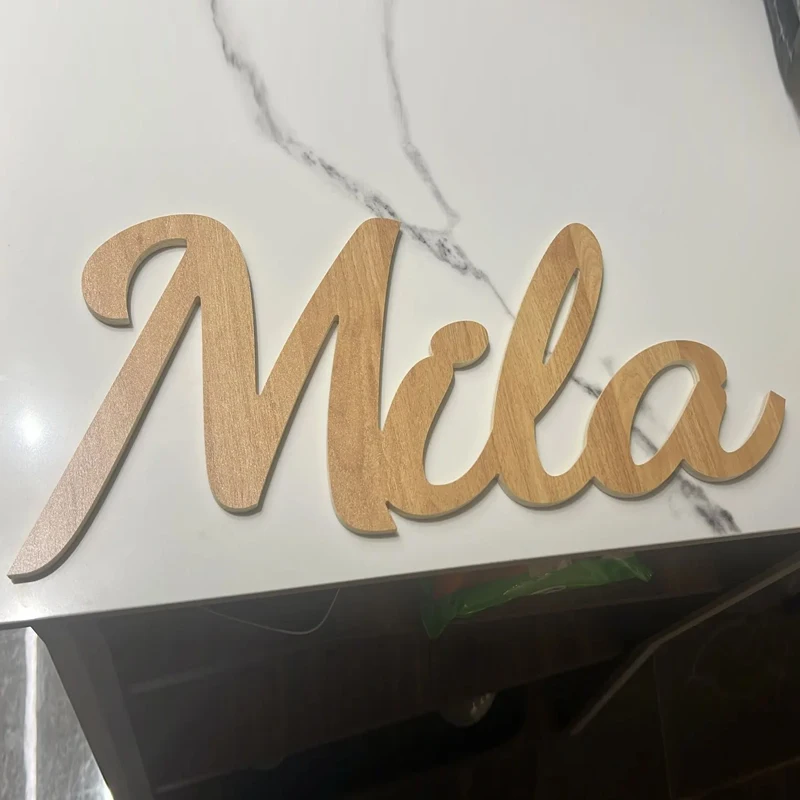 

Custom Wood Laser Cut Name Sign for Nursery Birthday Party Custom Kids Wall Sign Baby Shower Gift