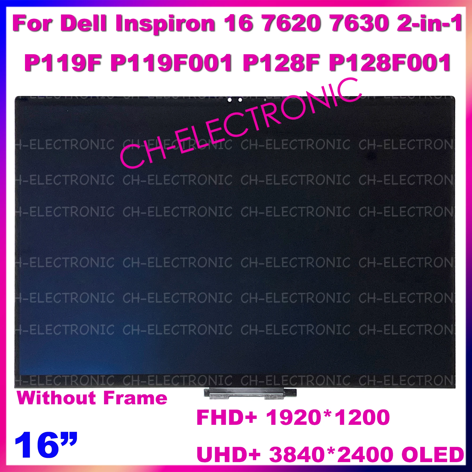 16'' WUXGA 1920X1200 LCD Touch Screen Assembly For Dell Inspiron 16 7620 7630 2-in-1 P119F P119F001 P128F P128F001