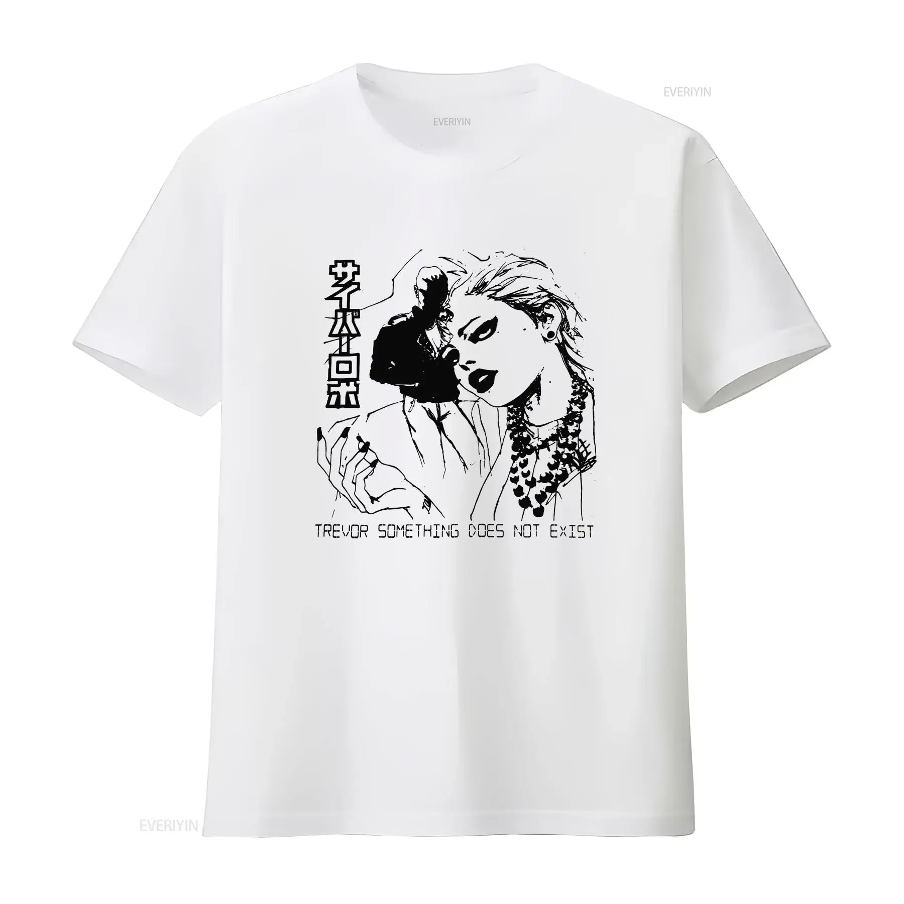 Trevor Something Does Not Exist 2022 Rare Sold Out Medium T shirt vintage Washed Casual Slightly designer clothes Unisex
