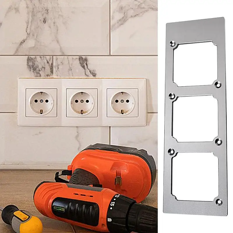 Ferramenta Modelo Light Socket Box Template, 86 Tipo Socket Bottom Box, Carpintaria Decoração, Opening Template, Tomada elétrica