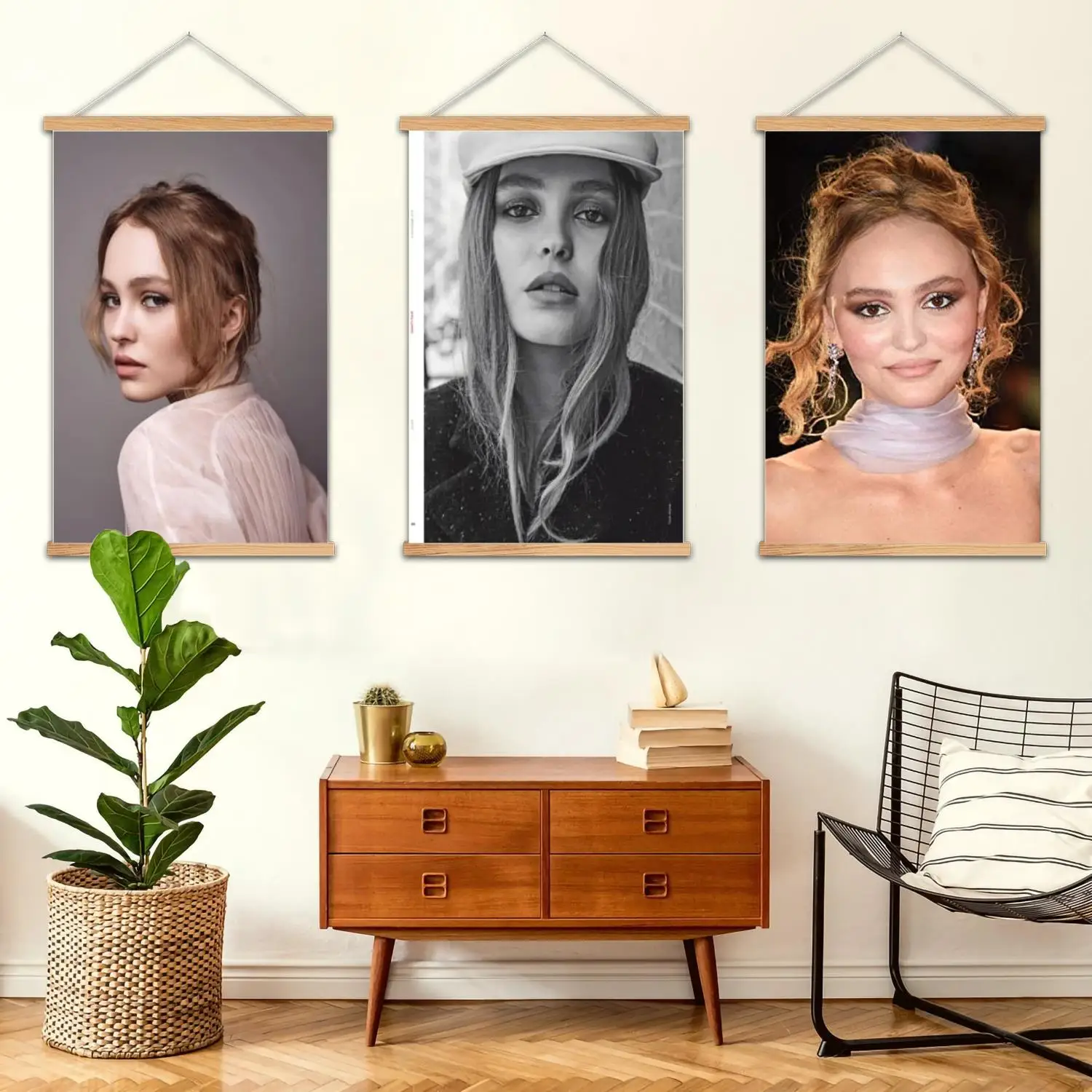 lily rose depp actor Framed Wall Painting Canvas Art Poster and Wall Art,  Modern Family, Bedroom Decor, Decorative painting