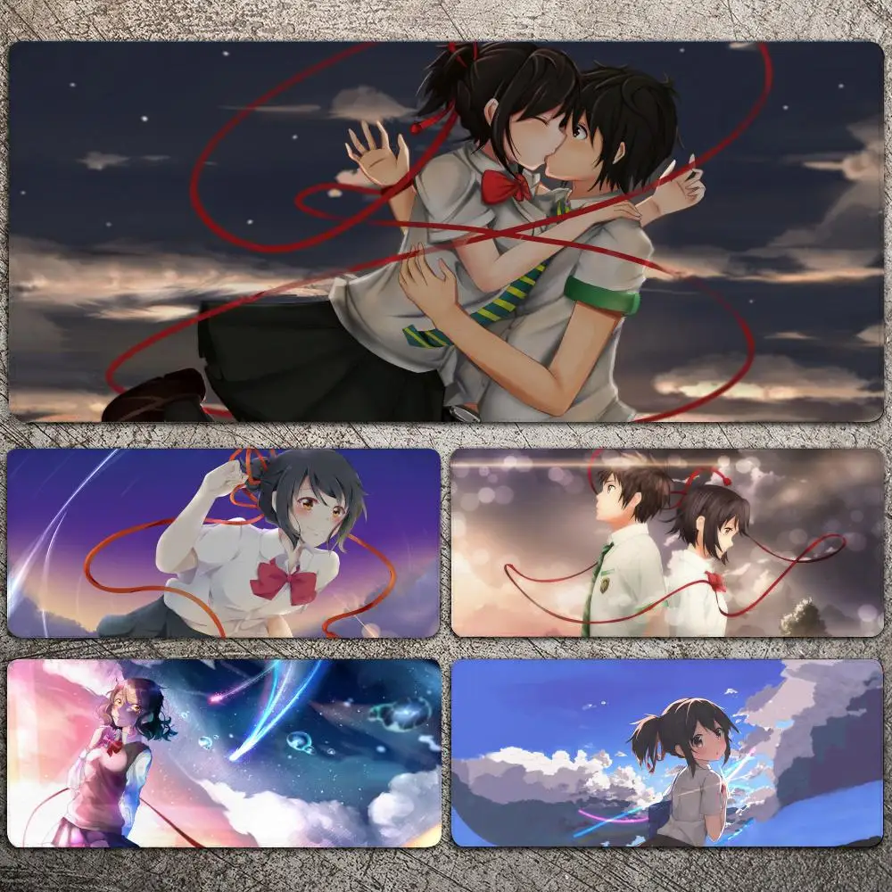 

Anime Your Name Miyamizu Mitsuha Suzume Mousepad Large Gaming Mouse Pad LockEdge Thickened Computer Keyboard Table Desk Mat