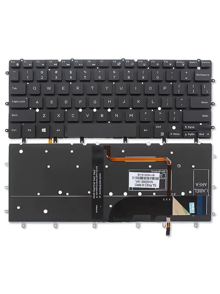 

US Laptop Keyboard for XPS 13 7000 7347 7348 7352 7353 7359 15 7547 7548 9343 9350 9360 N7548 Backlit for DELL Inspiron Black