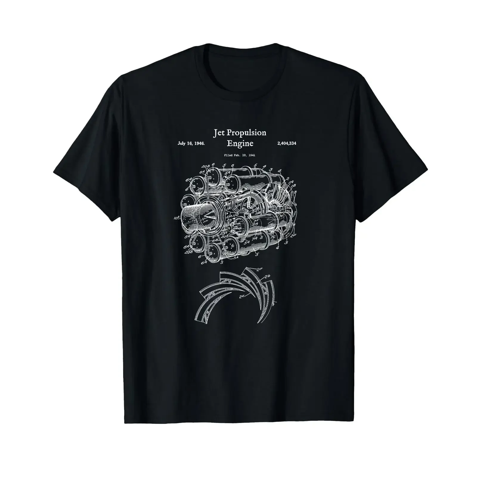 Vintage Jet Propulsion Engine T Shirt Airplane Aircraft vintage Washed designer clothes Top For Everyday Wear Slightly Stylish