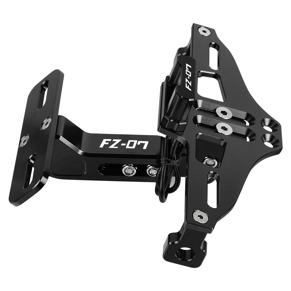

For Yamaha FZ07 FZ 07 FZ-07 2014 2015 2016 2017 2018 - 2023 Turn Signal Light Adjustable Tail Eliminator License Plate Bracket