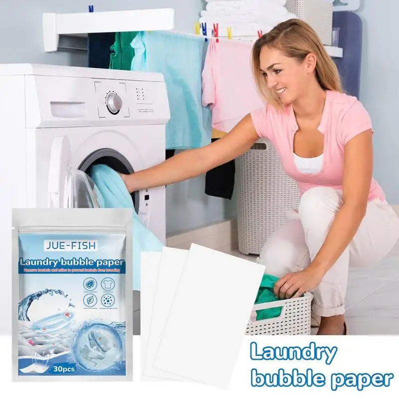 Laundry Sheets Detergent Natural Fresh Scent Washer Sheet Cloth Washing Sheets Laundry Strips For Camping Dorms Hotel Home