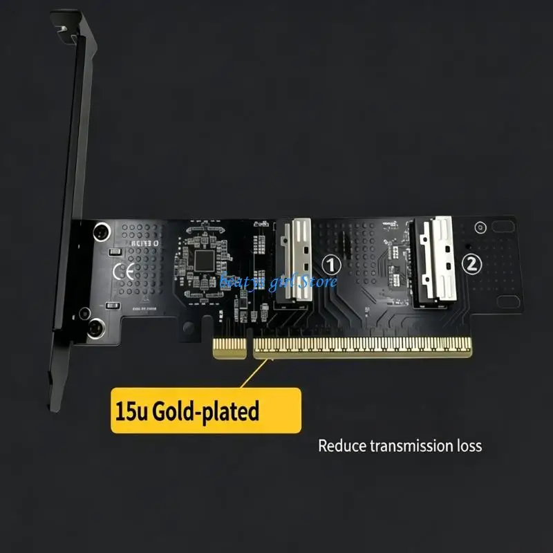 C7AB Space Saving PCIe 5.0 to MCIO Adapter for Tight Case and Cable Management