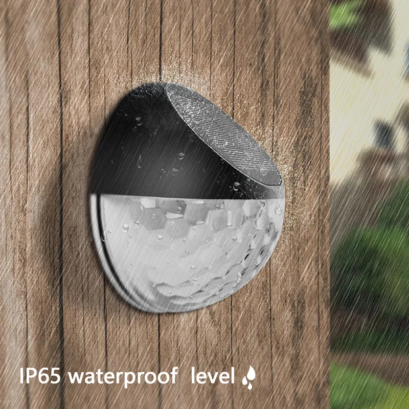 4 قطعة أضواء السياج الشمسية، في الهواء الطلق بارك فناء الجدار الديكور أضواء المناظر الطبيعية، أضواء سياج الدرج سطح السفينة