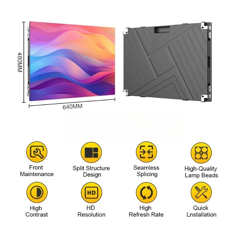 Small Size P1.2 P1.5 P1.8 P2 P2.5 Indoor Fixed Video Wall LED Display Screen New Year Church Mall Curved LED Screen Panel