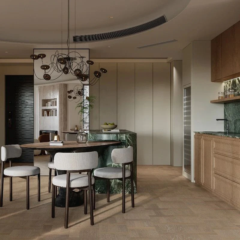 

Индивидуальный современный минималистичный кухонный шкаф, дизайн всего дома, мебель для спальни с нестандартными размерами для отелей, вилл