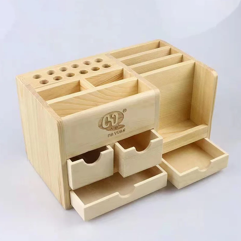 MA YUAN Multifunction Wooden Storage Box Screwdriver Tweezers Holder Mobile Phone Repair Desktop Reception Tool Parts Box