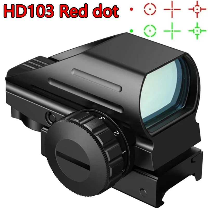 Tactical Red Green Dot Sight Scope Riflescope Hunting Optics Reflex Sight with 20mm Rail