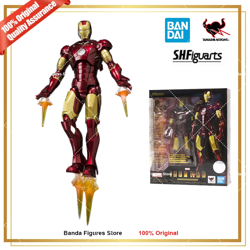Оригинальный Bandai S.H.Figuarts Shf Железный человек Марк 3, Железный человек в наличии, коллекция аниме, фигурки, модель игрушки