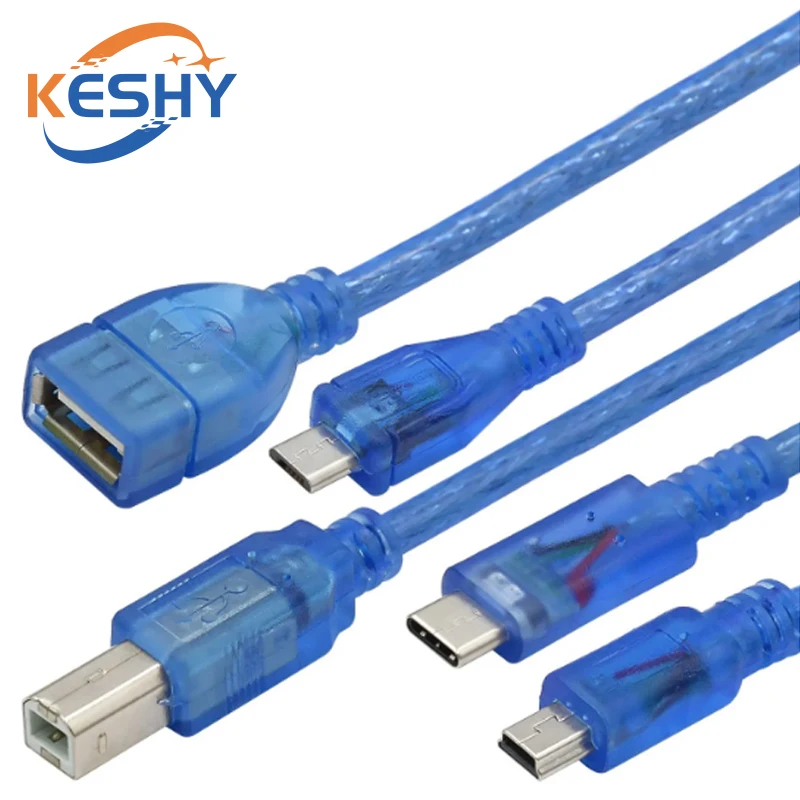 30cm USB Cable For Uno r3 For Nano/MEGA 2560/Leonardo/Pro micro/DUE Blue Quality A type USB/Mini USB/Micro USB 0.3m for Arduino