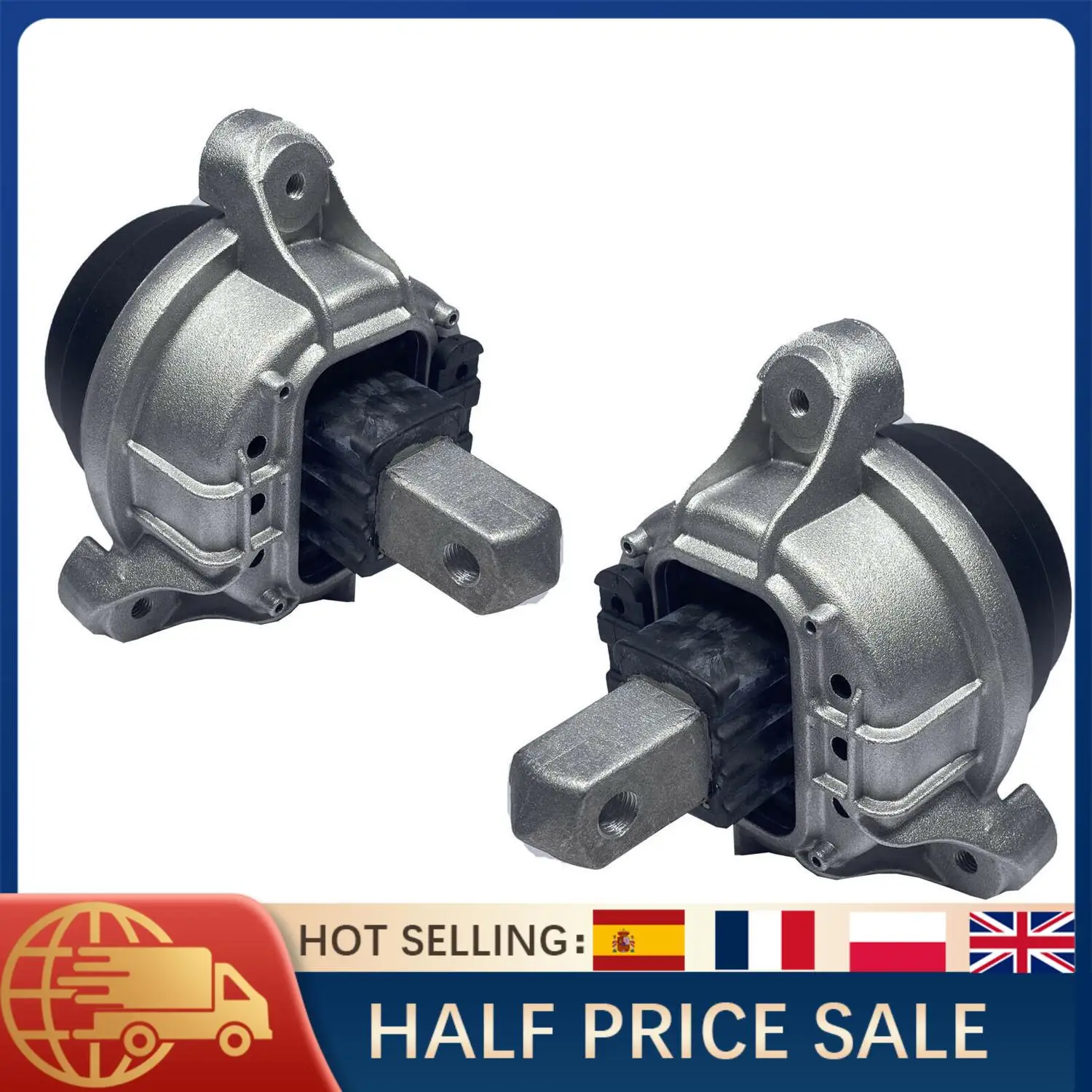 

2PCS Engine Mounts Left & Right for BMW 5 Series F10 F11 22116780263 22116780264 Hydro Motor Replacement