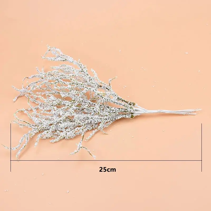 6 Stück Künstliche Pflanzen und Blumen, Bestseller für Zuhause, Hochzeit, Weihnachten, Schneepflanzen im Topf, DIY-Arrangement, Vase, Fotorequisiten – Detail 5
