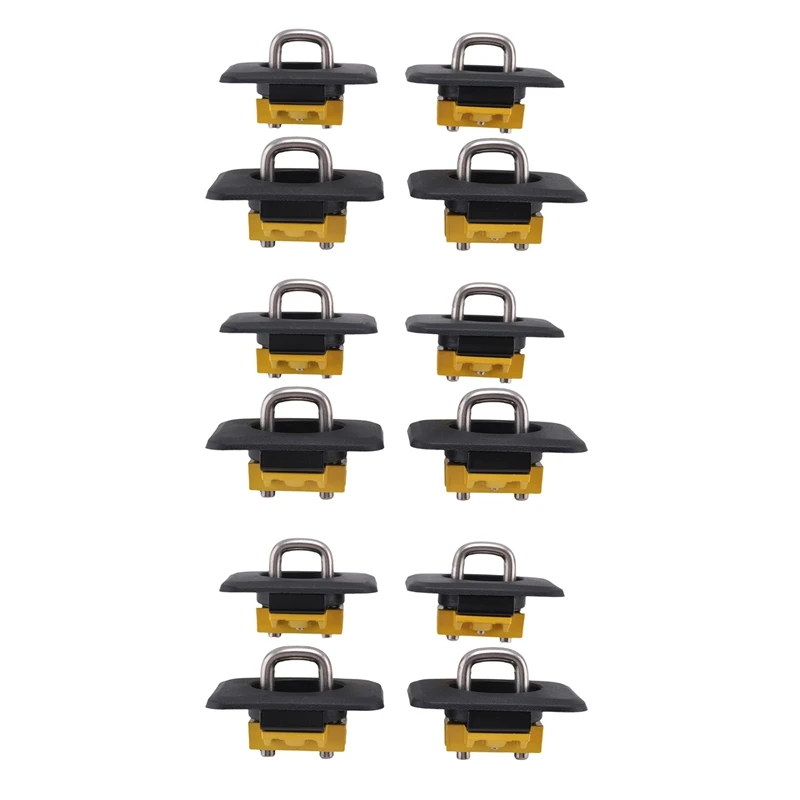 

12 шт., зажимные анкеры, выдвижное верхнее боковое D-образное кольцо для грузовика 1998-2014 F150 1999-2013 GM 1995-2008 RAM