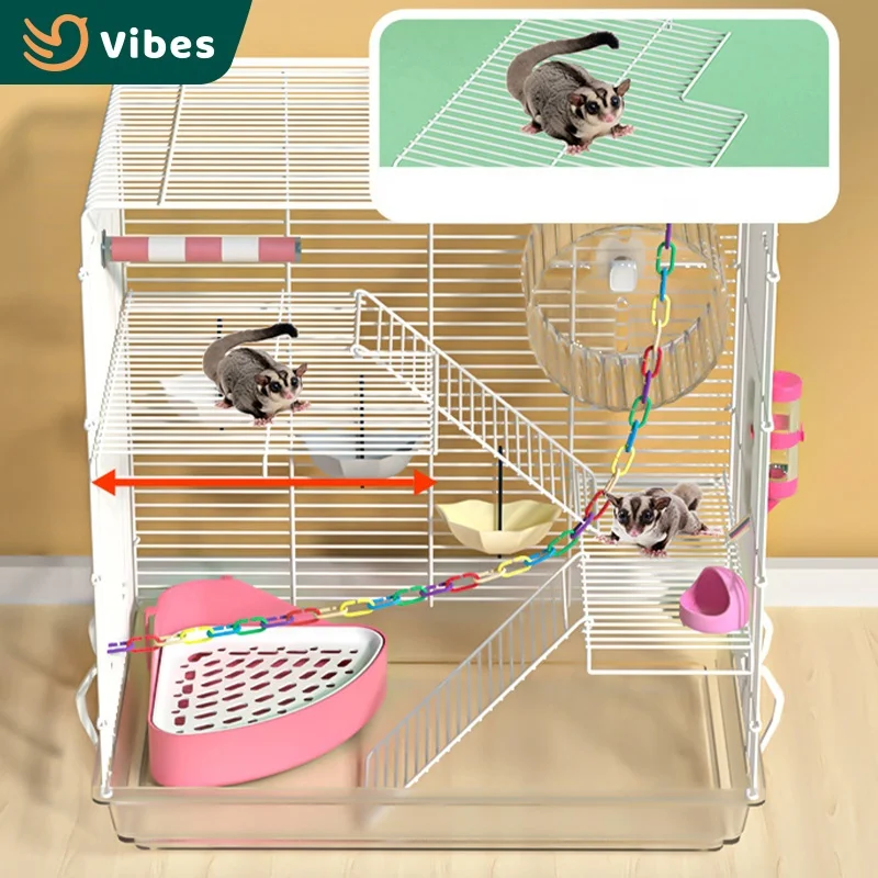 Simple Extra Large Hamster Cage 3 Floors 50cm Height 47cm Length Guinea Pig Hamster Cage