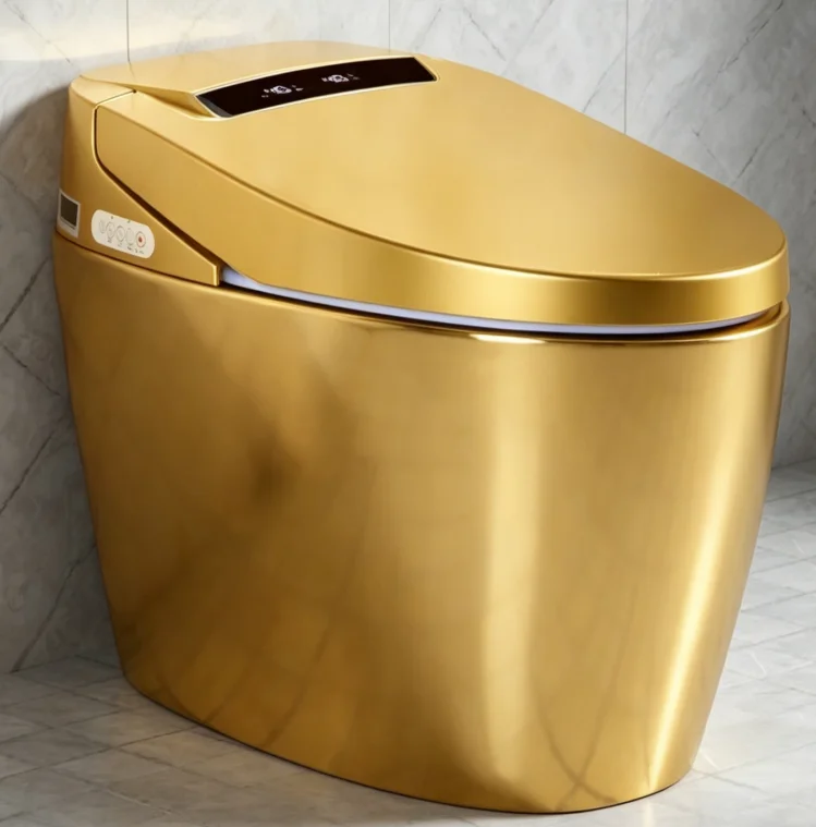 Smart Toilet Automatic Flip Golden Toilet Toilet Bathroom Foam