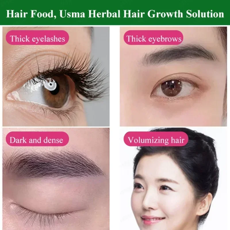 1/3/5 Pz Usma Succo di Erba Sopracciglia Ciglia Fluido per la Crescita dell'attaccatura dei Capelli Naturale Denso Snello Curled Fluido per la Crescita dei Capelli Essenza