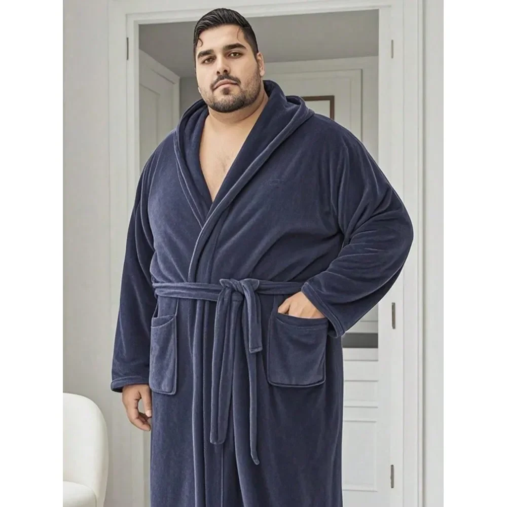 

1pc Coral Fleece Solid Color Plush Unisex Adult Student Wearable Bathrobe, Plush Robe, Absorbent Soft, Suitable For Home, Adult