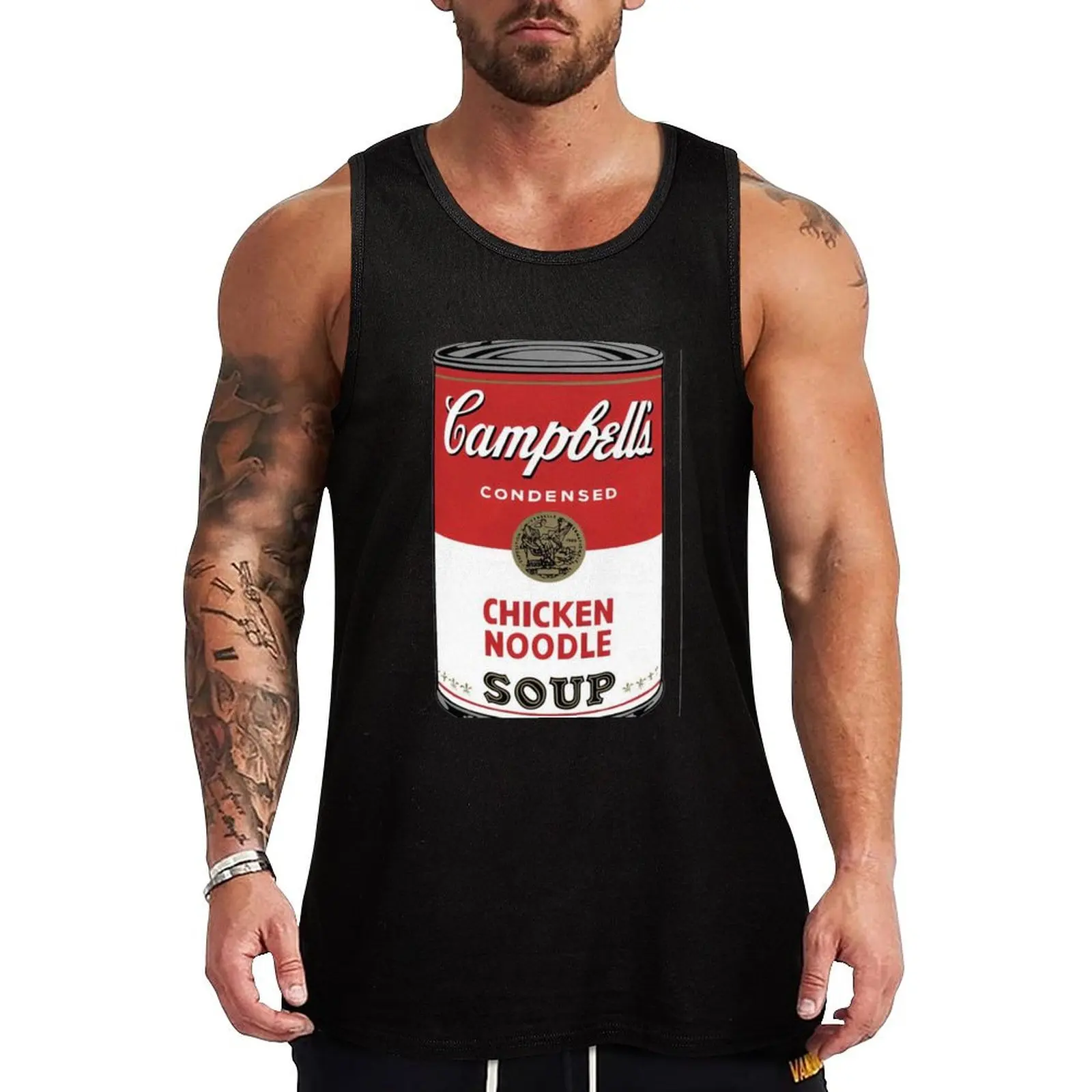 

Vintage Campbell's Chicken Noodle soup Tank Top Men's gym articles Men's summer clothes t shirts basketball clothing