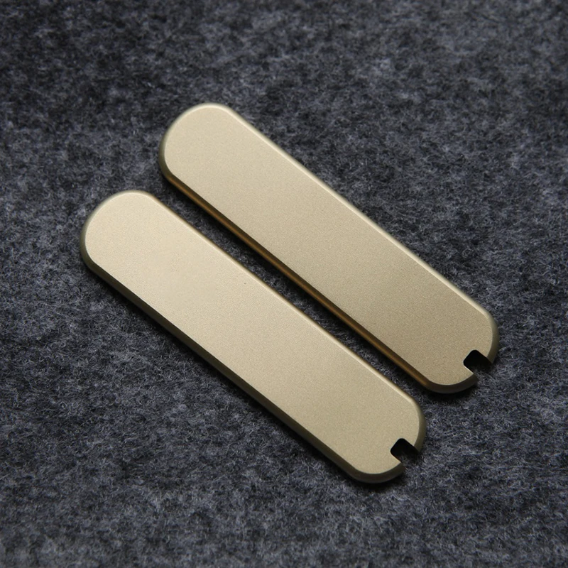 Parches de escala de mango de cuchillo de latón para Victorinox, Clip de uñas del ejército suizo, agarre ejecutivo 81, accesorios de bricolaje, 65mm, 1 par