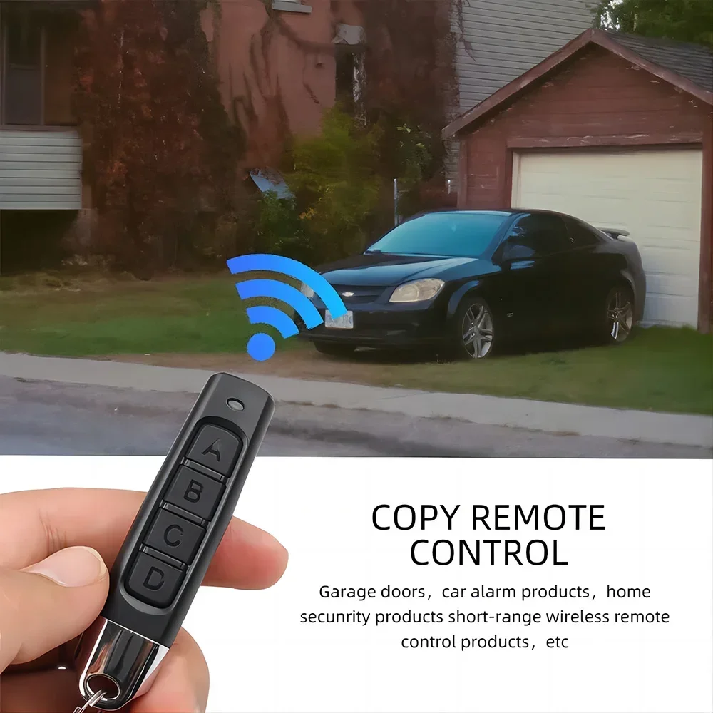 Keychain 433MHZ Remote Control Auto 4 Channe ABCD Code Garage Gate Door Opener Duplicator Clone Cloning Code Car Key