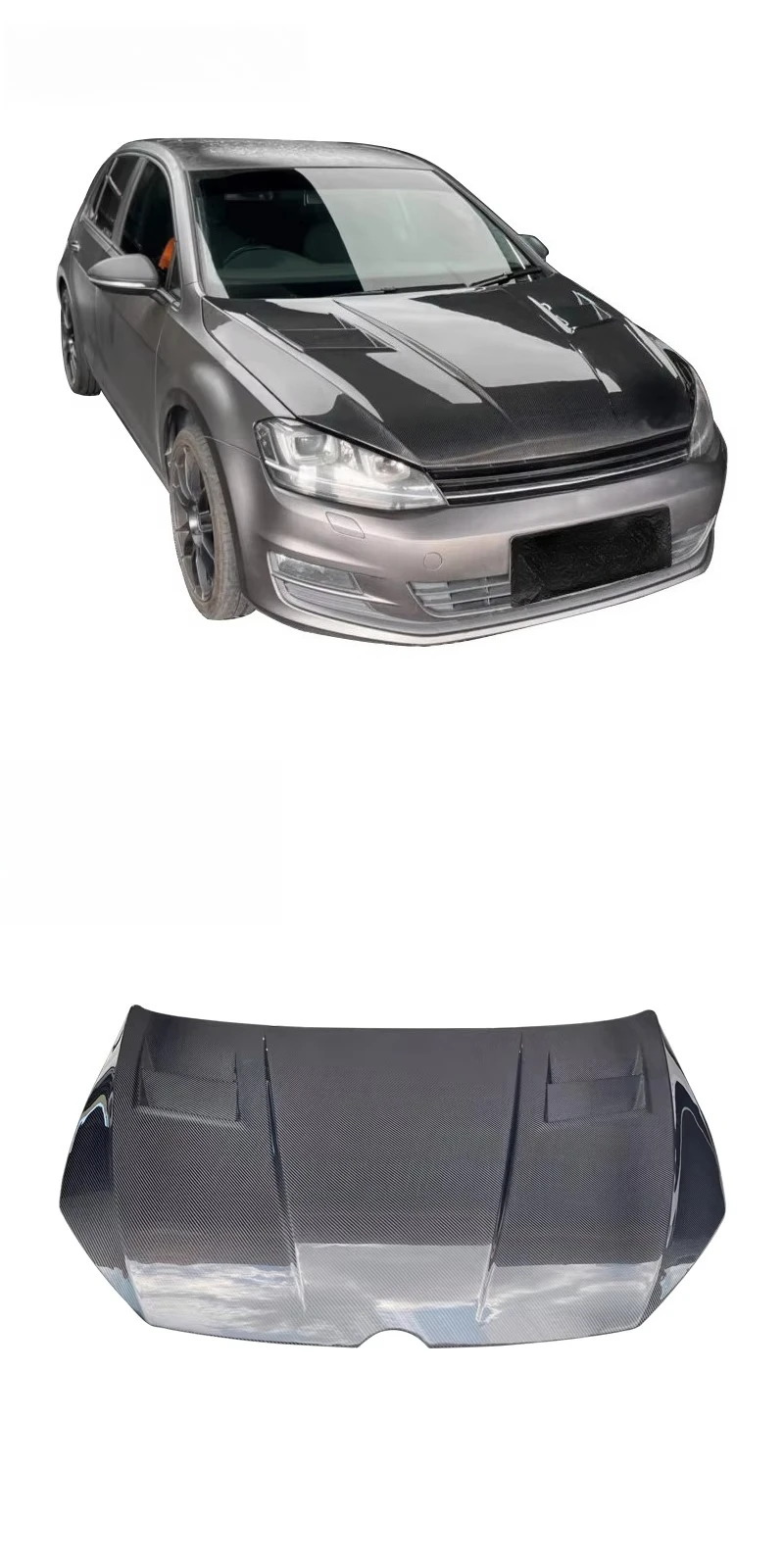 

MK7 Carbon Fiber Bonnet Engine Cover for Golf 7 7.5 Gti Aspec Style Front Engine Hoods 2013-2020