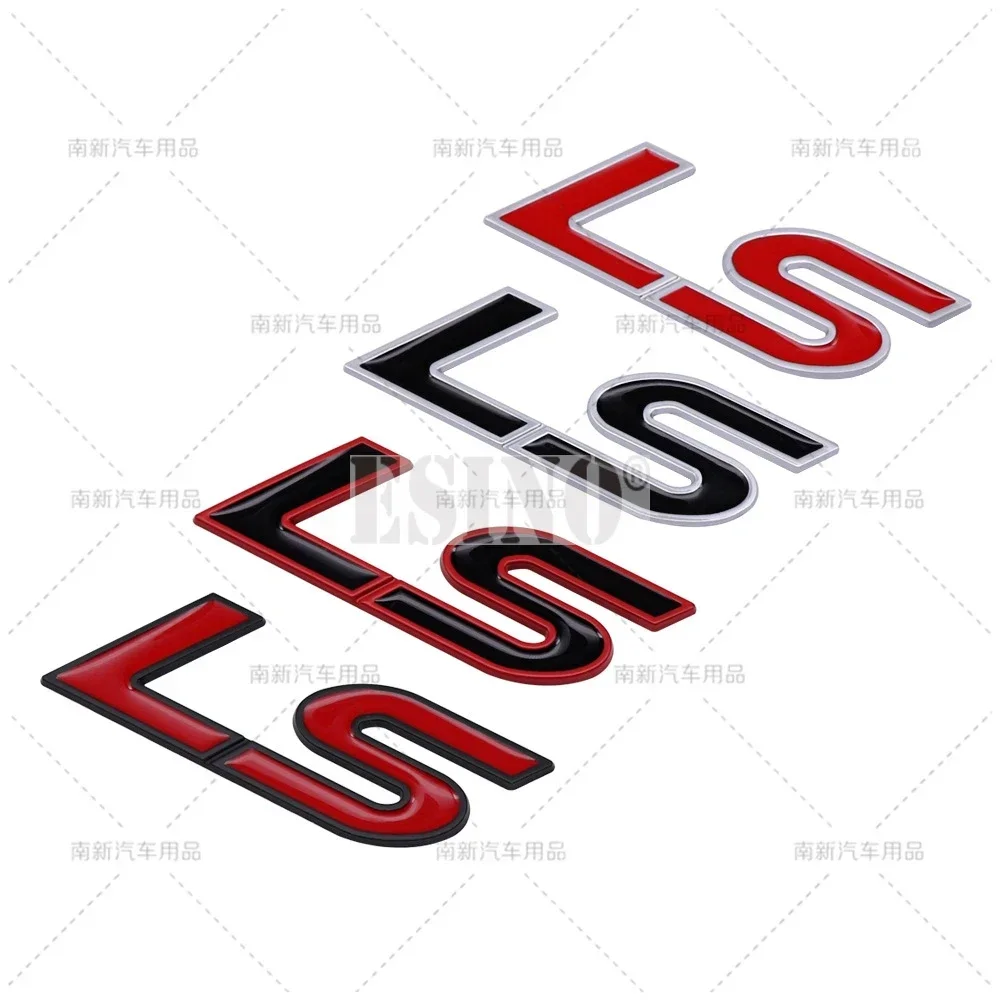 QA Car Styling 3D LS Car Metal Alloy Rear Trunk Fender Adhesive Badge Body Tailgate Displaceme Emblem For Cadillac CTS Escalade