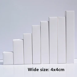 50pcs -  Blank White Paper Box for Slender Tubes Packaging Craft Gift Kraft Paper Boxes