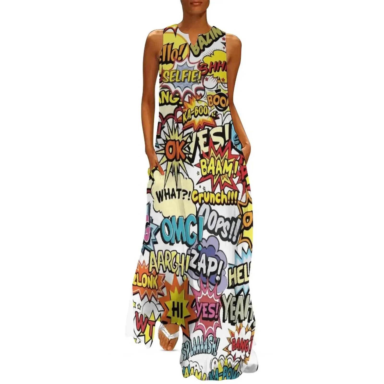 

Comics Pop Art Long Dress women dress summer dresses women 2025 dresses women summer 2025 Women's summer dress