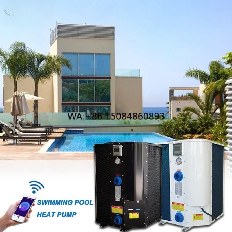 Solar & Electric Vertical Pool Heat Pump, Energy Saving with App Control