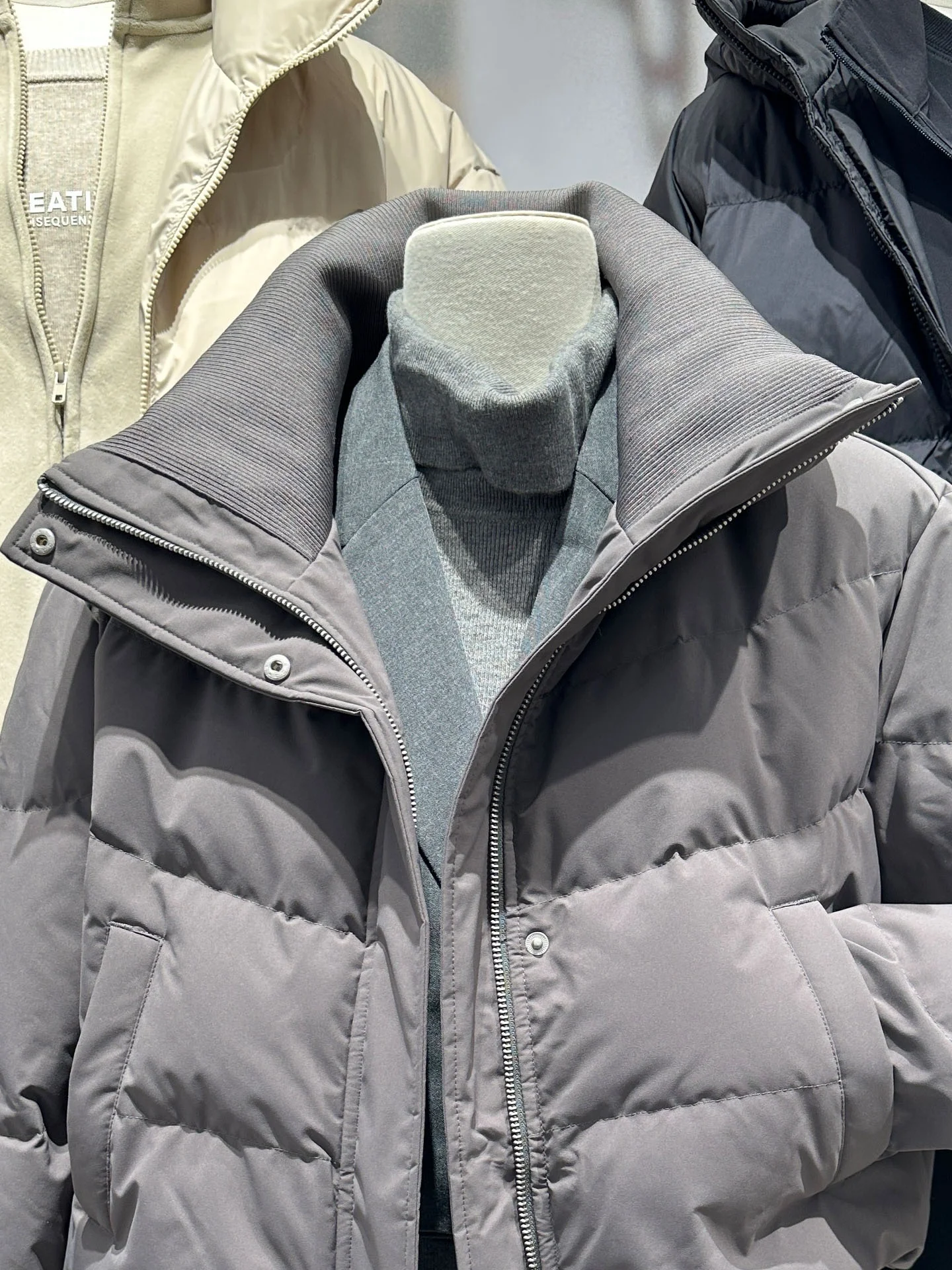 Sli ort Puffer Jaet Casaco de inverno feminino e espumoso Thiened Casual Sle Regular Fit Branco Du down Ci Leisure