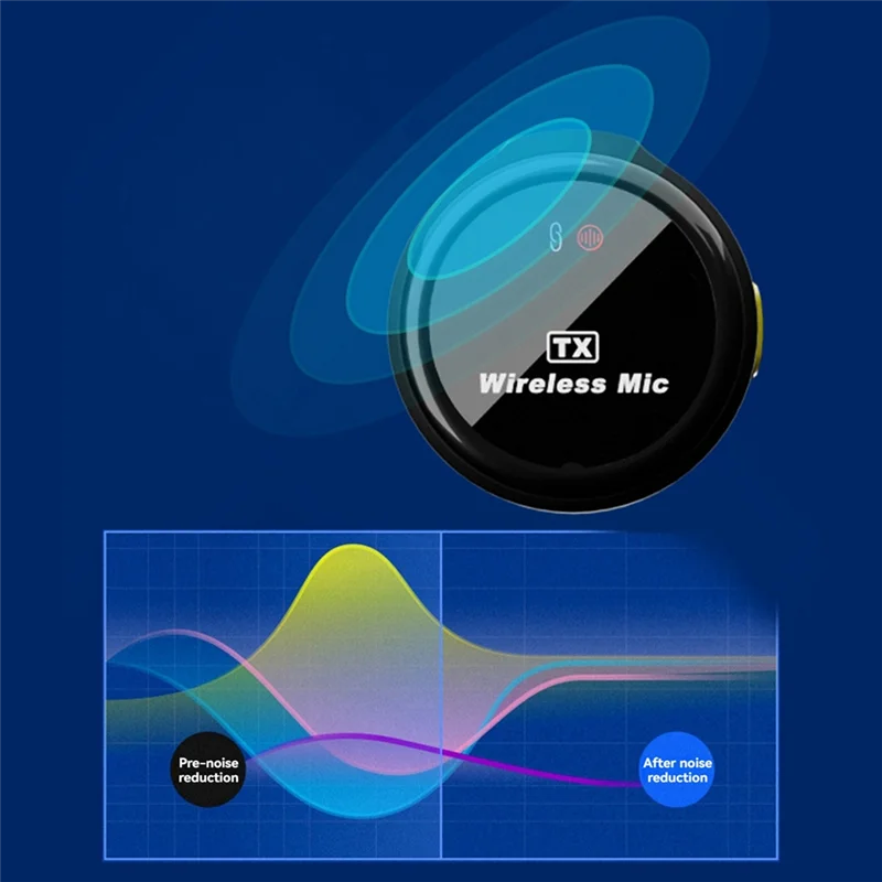 -RRKK ميكروفون لاسلكي Lavalier من نوع الزر معدات البث المباشر في الهواء الطلق للحد من الضوضاء ميكروفون لاسلكي