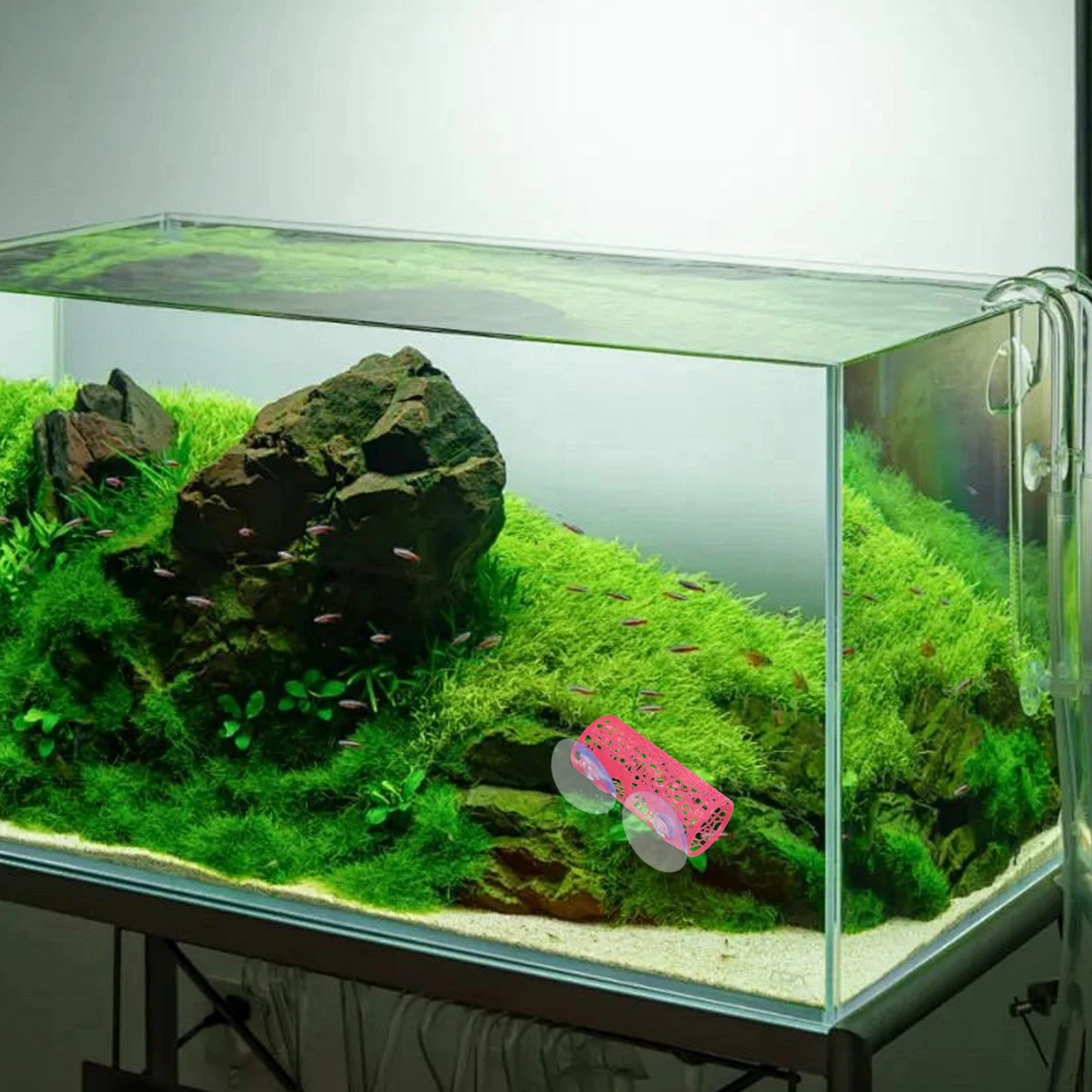 

Decors Fish Tank Cave Decoration Aquarium Accessories Betta Accessory Bed Tunnel Rosy